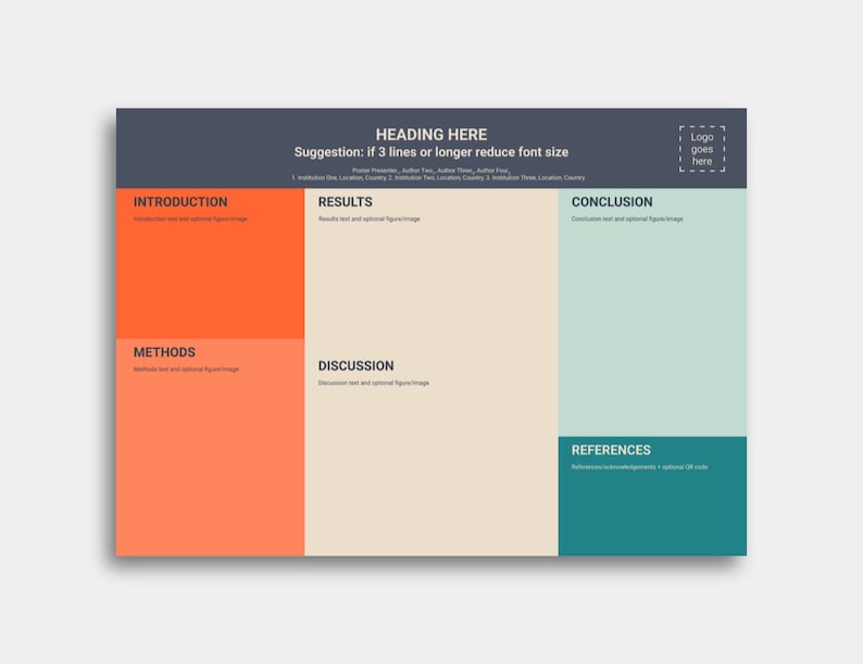 Scientific Poster Template in Powerpoint Google Slides .pptx DIGITAL