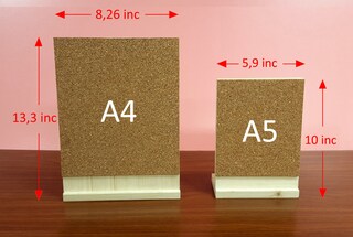 Lavagna In Sughero Trycooling 25x21 Cm – Bacheca Messaggi Con Supporto Per Ufficio E Scuola