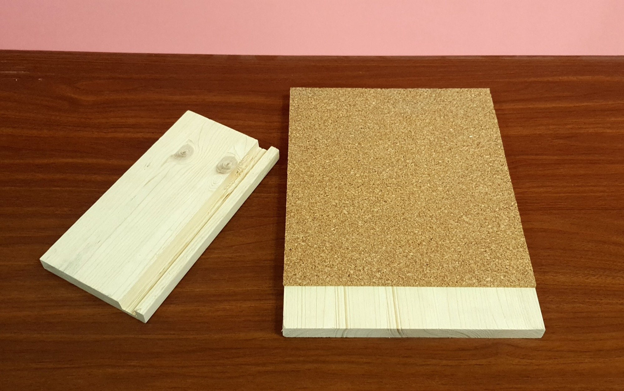 Desktop Cork Bulletin Board Small Mini Hanging Tack Message Etsy