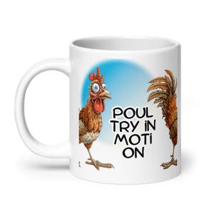 Quirky Chicken Mug A Whimsical Gift for Those Who Love Feathers and Fowls Backyard Chicken Owners, Farmers, Animal Lovers Farm Animal Gift