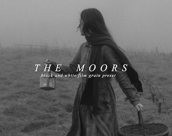 The Moors - Black and White Film Grain Photography Preset, Lightroom Preset, Vintage Preset