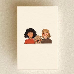 Portrait détaillé en buste, dessin animé, illustration numérique personnalisée, portrait d'après photo, portrait personnalisé, portrait de famille en couple