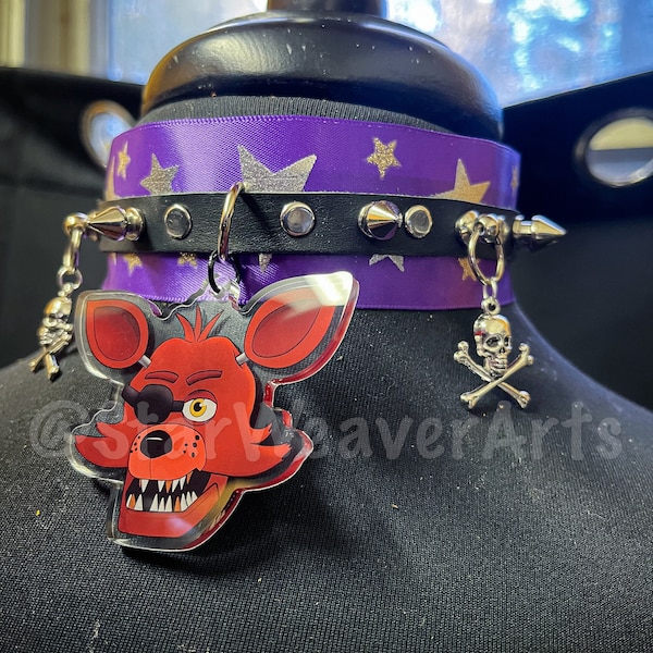 READY TO SHIP: Foxy the Pirate (Five Nights at Freddy's Movie/FNAF1) Inspired Choker/Collar