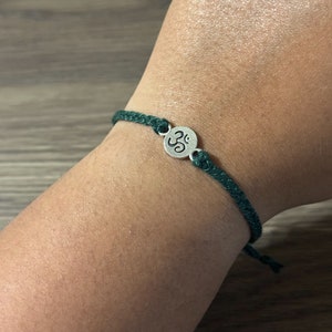 Teal Green Ohm Rakhi Bracelet | Adjustable Rakhi | One Size | Raksha Bandhan Gifts