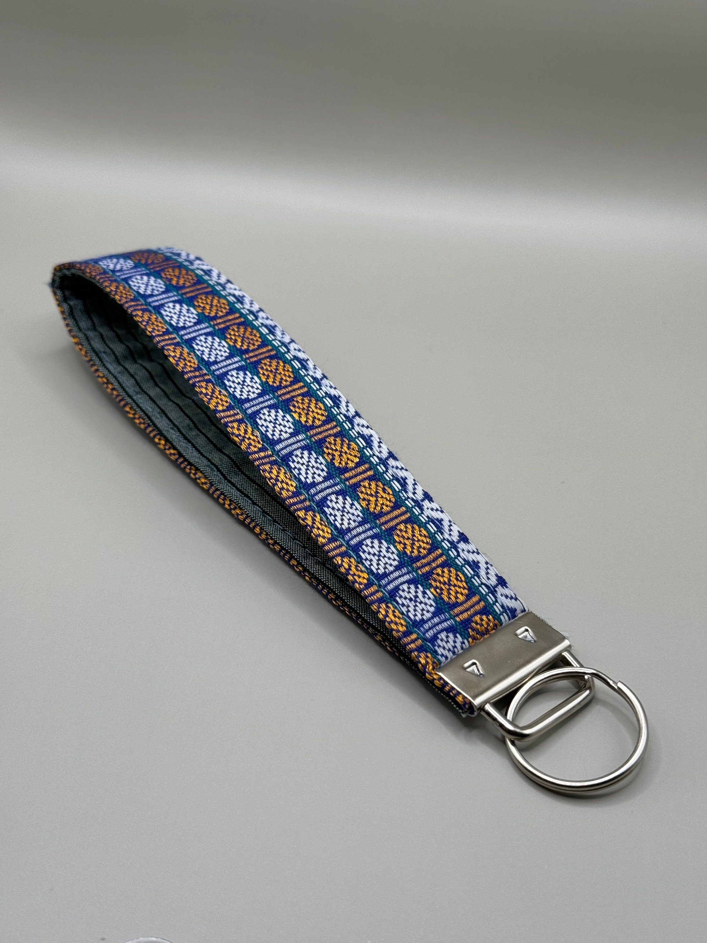 Indian Fabric Keychain With Fob Holder Fabric Wristlet Traditional