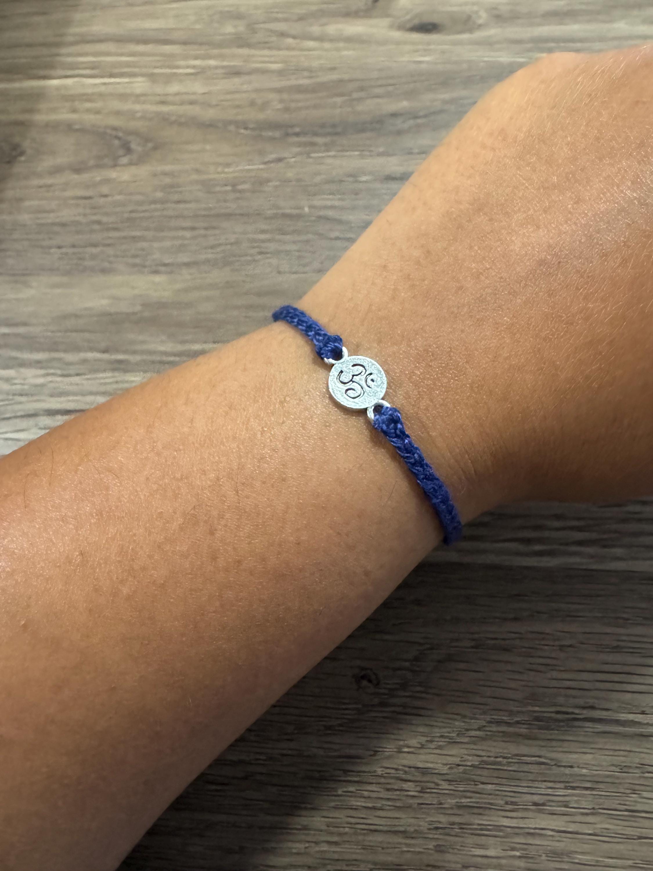 Royal Blue Ohm Rakhi Bracelet | Adjustable Rakhi | One Size | Raksha Bandhan Gifts