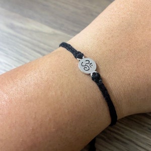 Black Ohm Ohm Rakhi Bracelet | Adjustable Rakhi | One Size | Raksha Bandhan Gifts