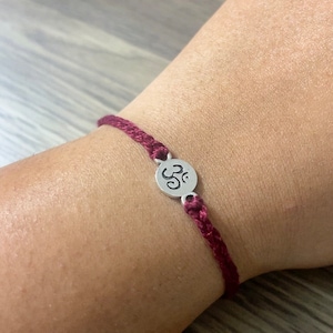 Maroon Ohm Rakhi Bracelet | Adjustable Rakhi | One Size | Raksha Bandhan Gifts