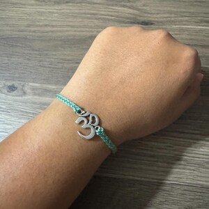 Sea Green Ohm Rakhi Bracelet | Adjustable Rakhi | One Size | Raksha Bandhan Gifts