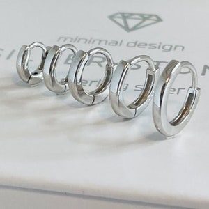 Boucles d'oreilles en argent Huggie Hoop Set Gold Hoop Boucles d'oreilles Cartilage Hoop Stacking Hoops Gold Conch Hoop Dainty Hoops Minimalist Hoops Cadeau pour elle