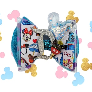 Disneyland Hair bow Disney parks bow Mickey shaker hair bow Disney snacks mickey mouse bow