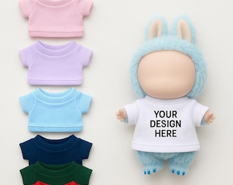 Camiseta personalizada para boneca de pelúcia: Crie suas próprias roupas para bonecas de 17 cm.
