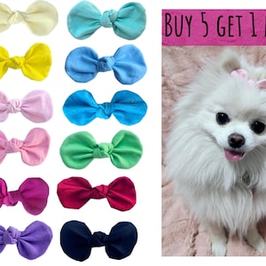 Dog Hair Bows, Solid Knotted Bows, Dog Hair Accessories