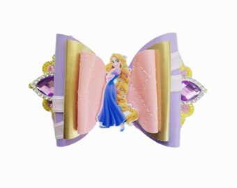 ラプンツェルのヘアリボン、塔の上のラプンツェルプリンセスの誕生日アクセサリー
