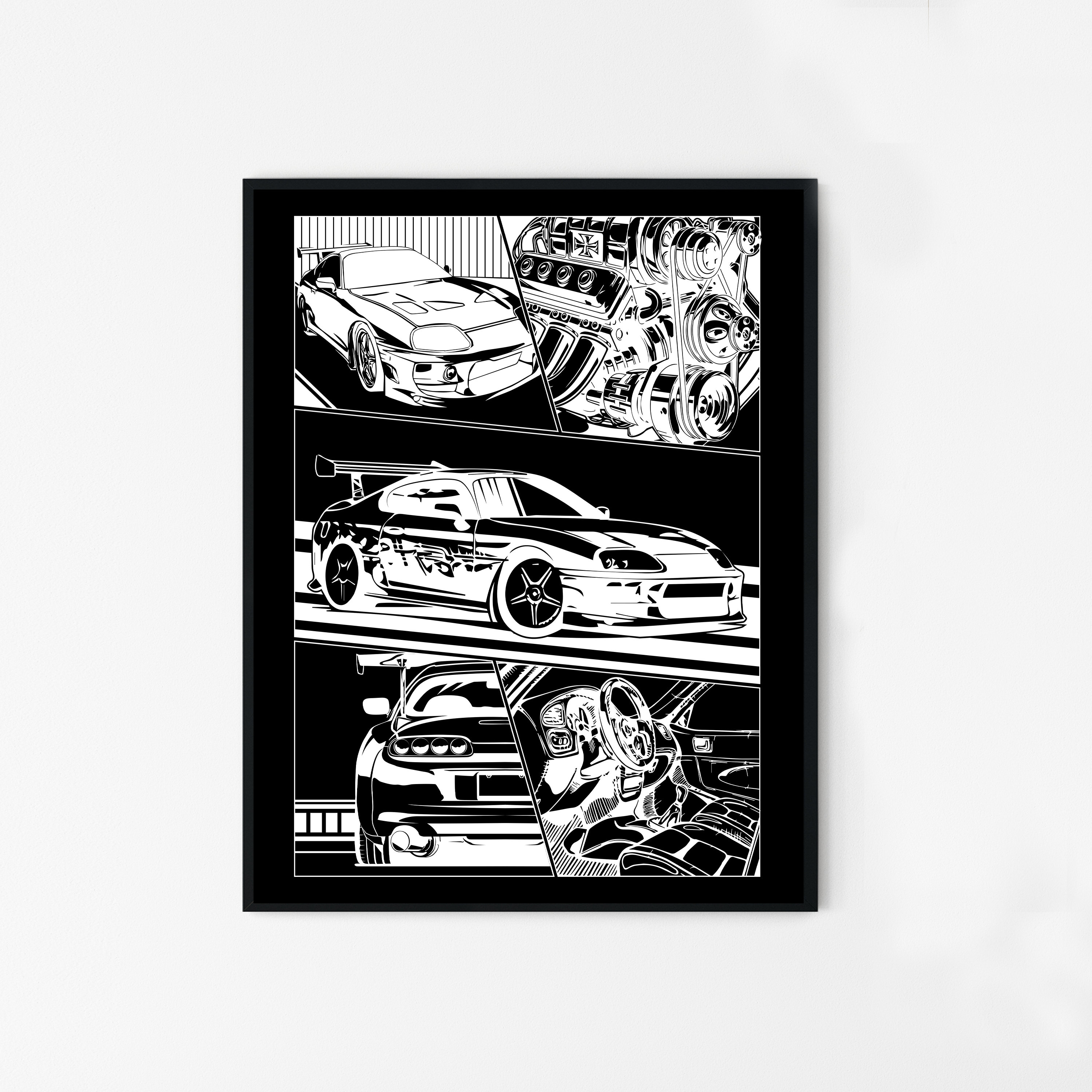 Toyota Supra MK4 JDM Poster Car Print Wallart Home Decor Etsy Canada