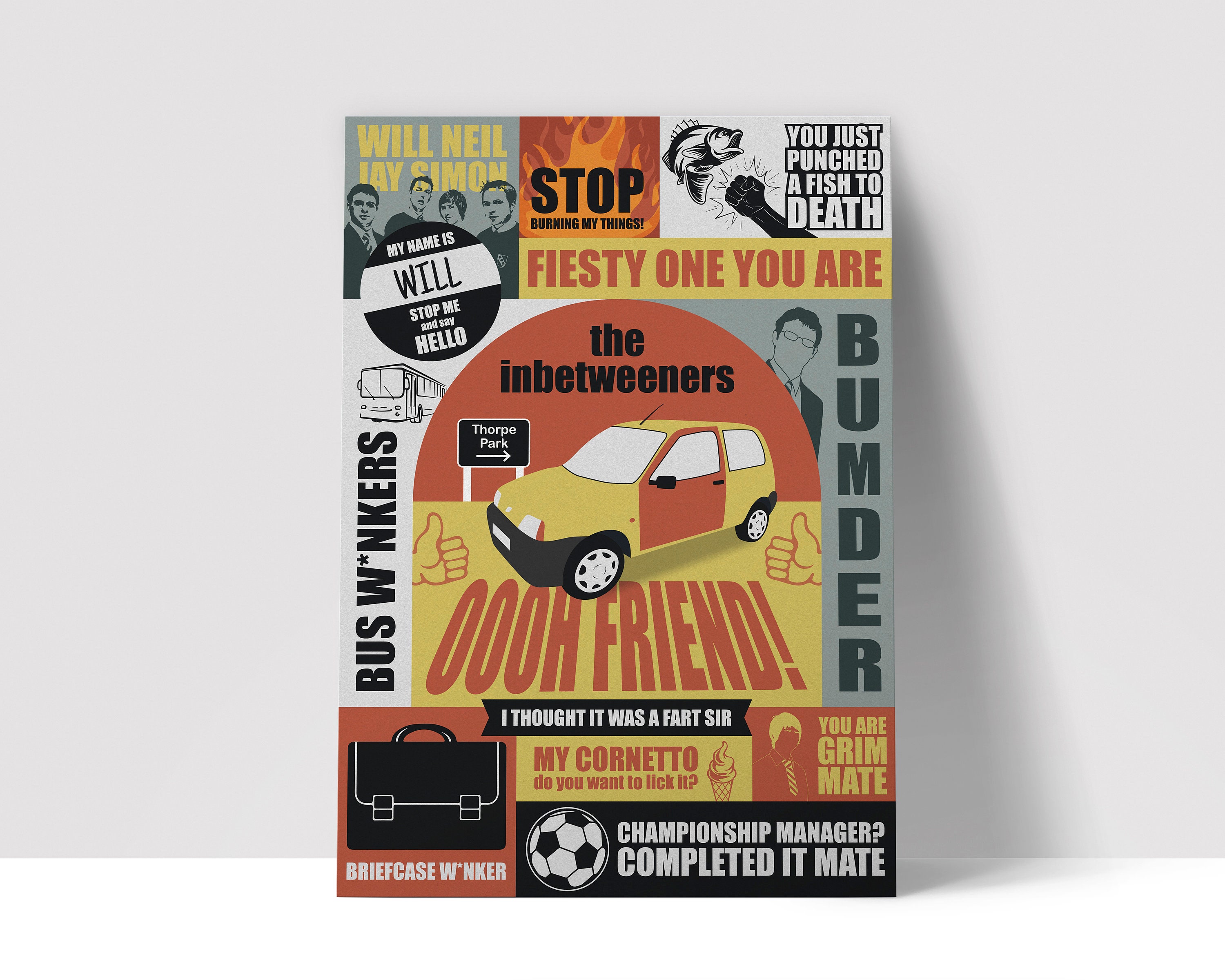 Inbetweeners Quotes Poster Print, Inbetweeners TV Poster, Wall Art ...