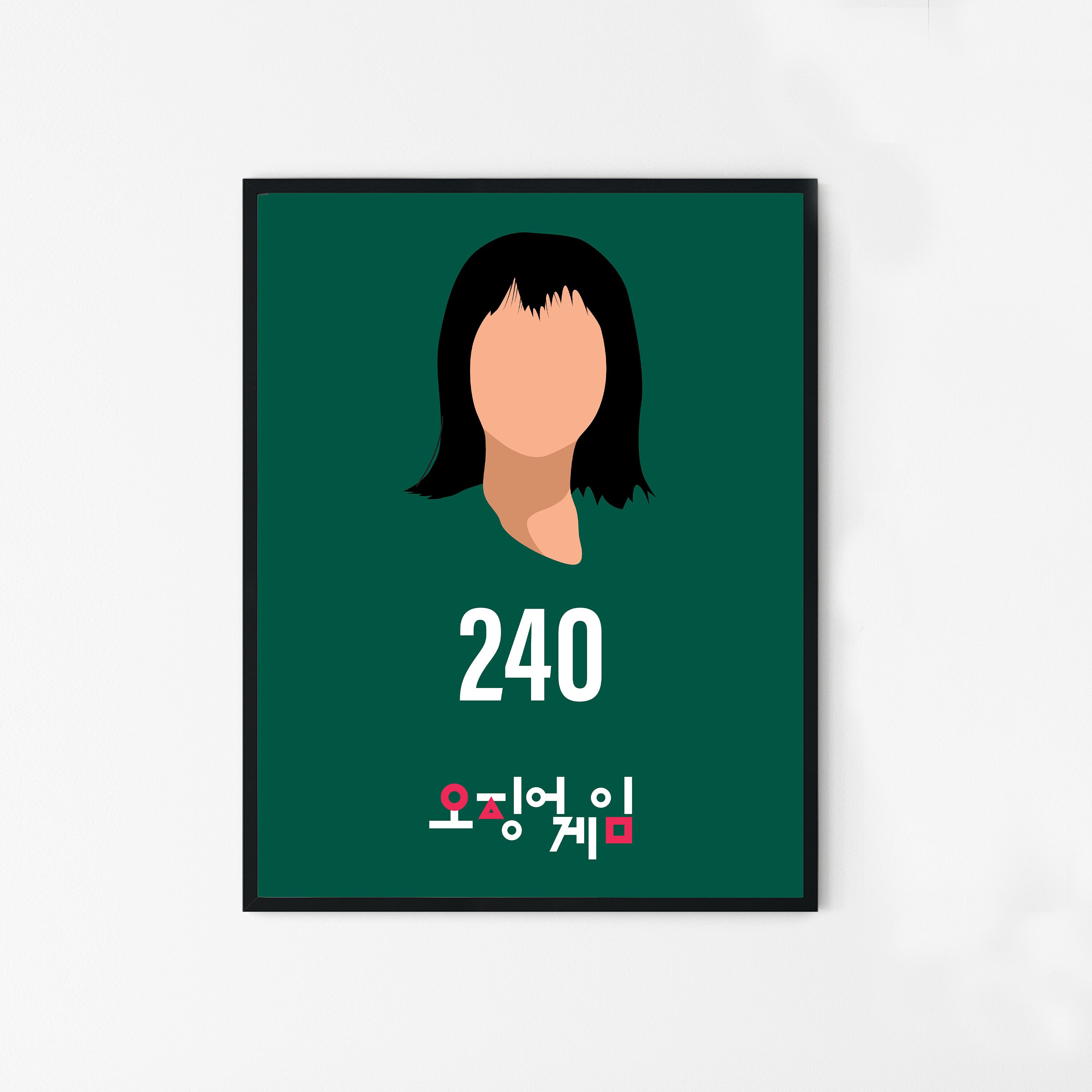 Squid Game Poster // Player 240 Print // Netflix Korean Series - Etsy