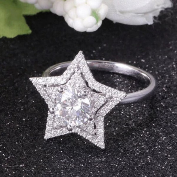Star Engagement Ring Etsy