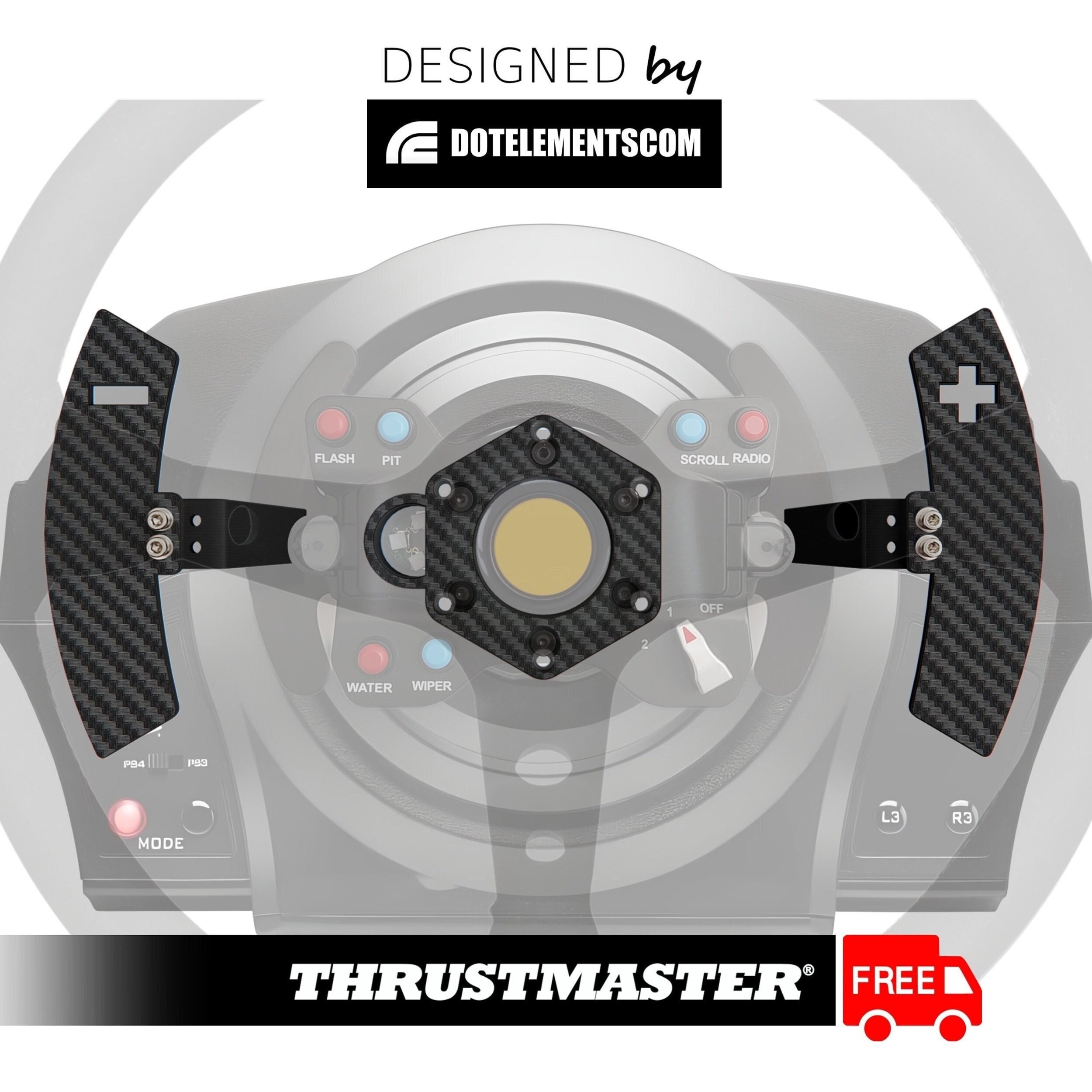 Thrustmaster T300 RS, T300 RS GT Paddle Shift Mod Extenders Flat Dish  Paddle Shifters -  Sweden