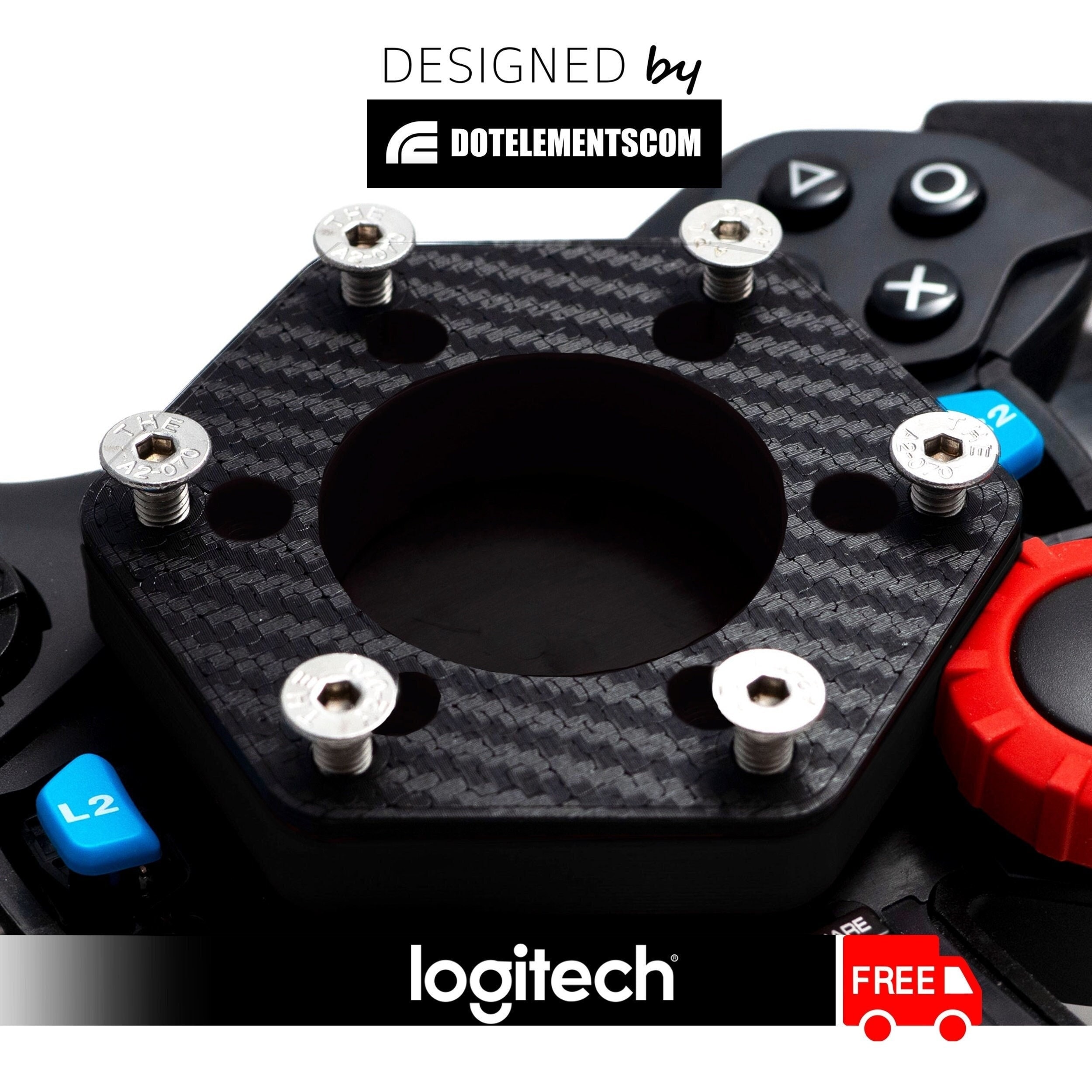 Logitech G29/g923/g920/g27/g25 Adapter Mod Steering Wheel 6x70mm Carbon 