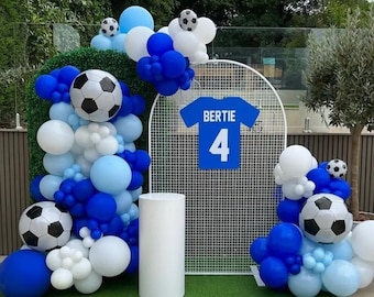 Kit de guirnalda de globos de fútbol: decoraciones para fiesta de cumpleaños de fútbol (113 piezas)