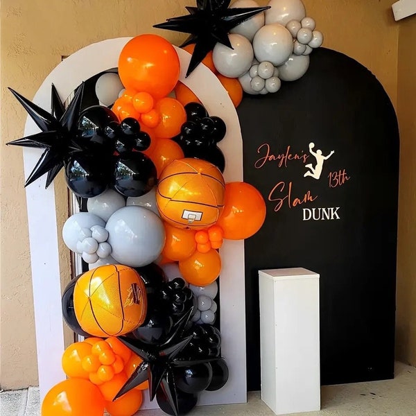 Basketball Metallic Balloon - 18 Inch Sports Fanatic Party Decorations