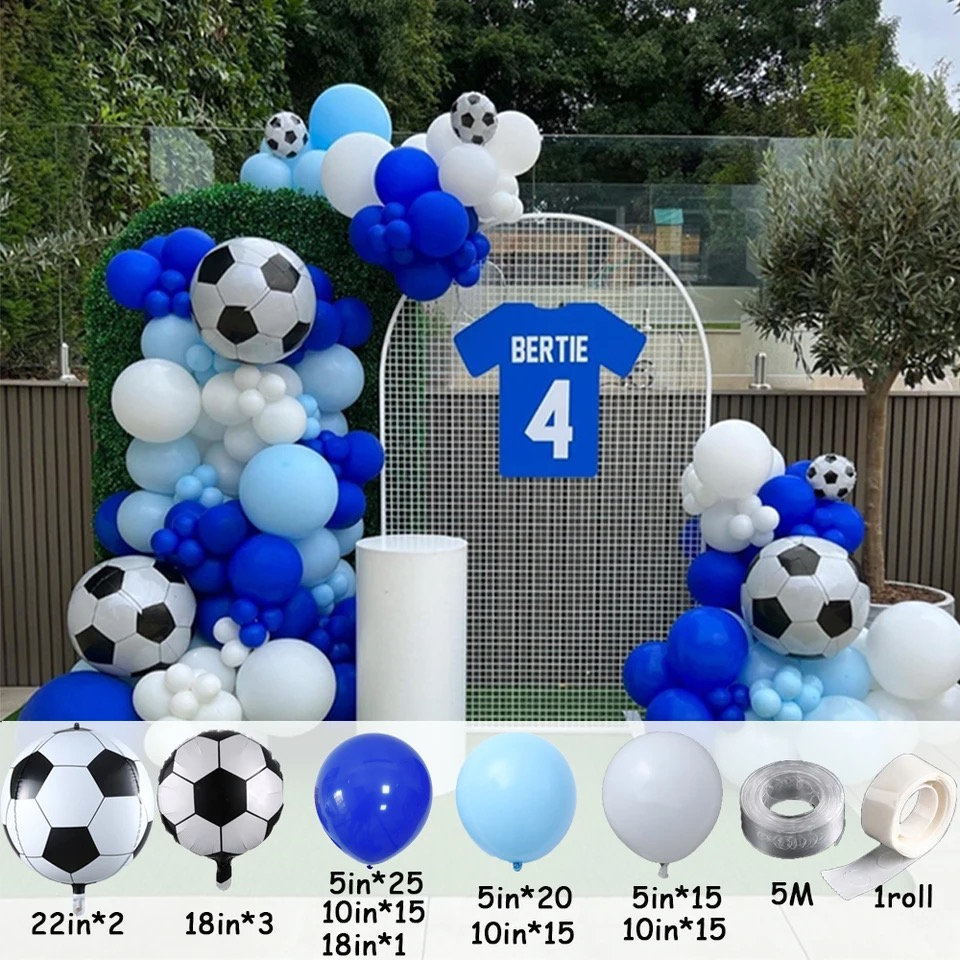 Decorazioni per Feste di Compleanno di Calcio, tra Cui Striscione di Buon Compleanno, Arco di Palloncini Rosa e Nero, tovaglie,Torta Calcio Decorazione ,per Feste di Calcio Decorazioni Feste Sportive