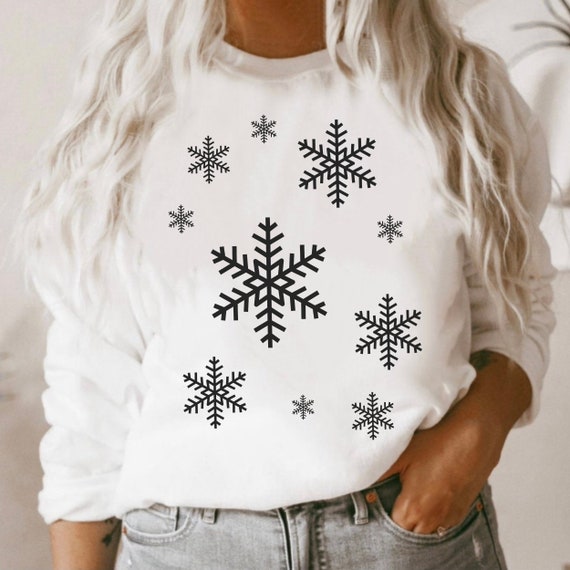 Christmas Sweatshirt Snowflake Jumper 