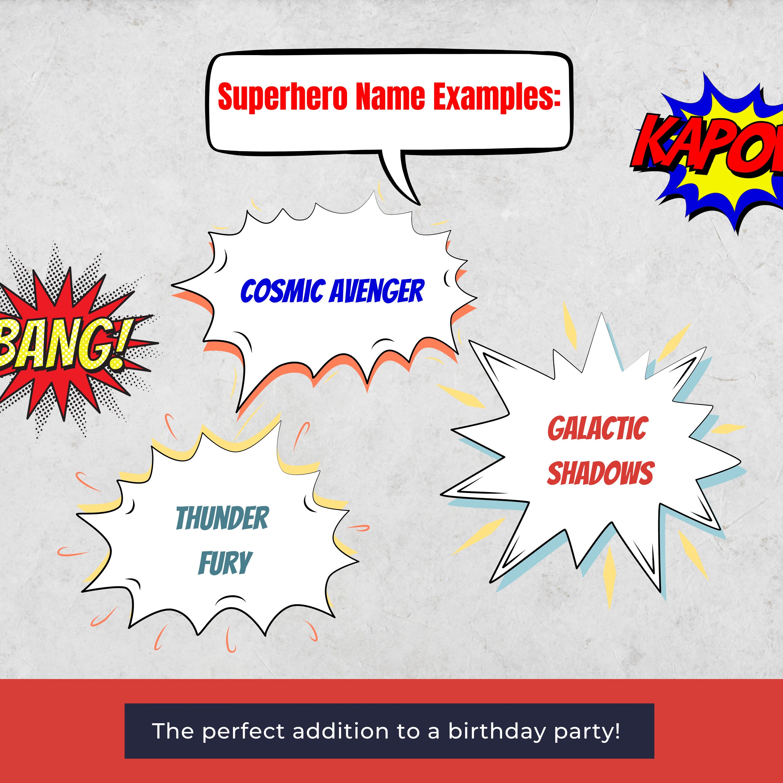Girl Superhero Party Sign, What's Your Superhero Name Sign, - Inspire Uplift