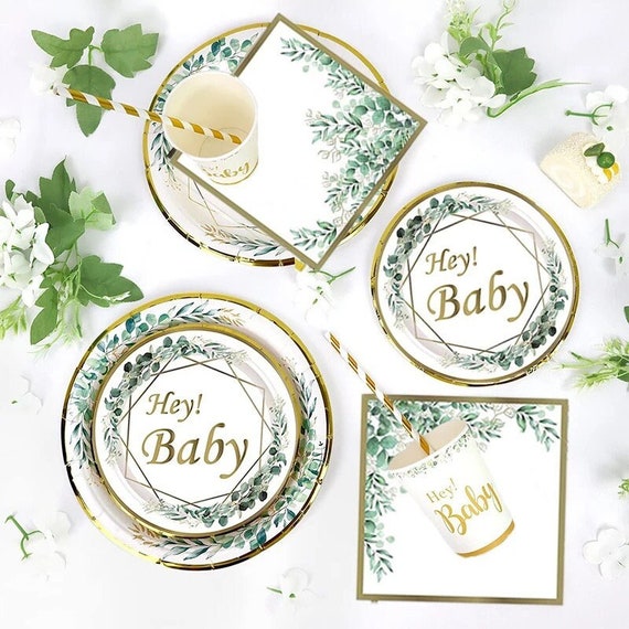 Baby shower tableware sets discount