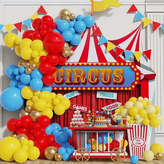 Carnival Circus Balloon Garland Kit, Birthday Party Decor