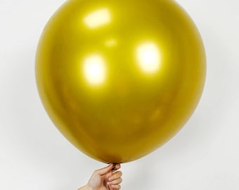 Metallic Chrome Party Balloons: Elegant Birthday Decor (18/36 Inch)