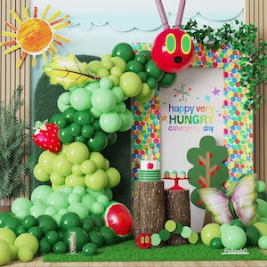 Kit de guirnalda de globos de oruga / Decoraciones para fiesta de primer cumpleaños