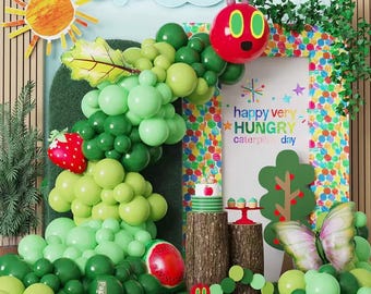 Zestaw girlandy balonowej w kształcie gąsienicy | Dekoracje na pierwsze urodziny