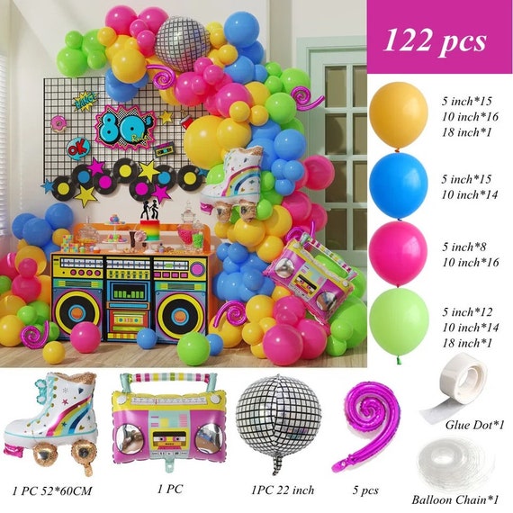 ALEGRE® Lot de 7 Guirlandes de Boules à Facettes - Décoration de Fête Disco - Spirales Suspendues pour Décorations sur le Thème des Années 70
