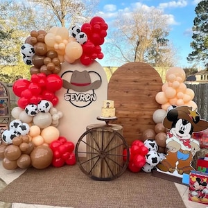 Farm Cowboy Balloon Garland Kit, Farm Theme Party Decor, Two Wild Birthday Party, First Rodeo Birthday Party, Farm Birthday Balloons