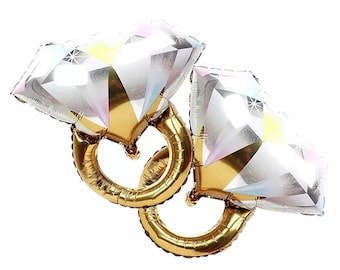 Foil Diamond Ring Balloon: Engagement Party Decor (6 Inches)