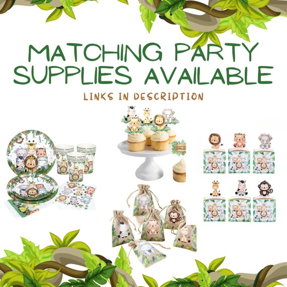 Forest Animals Birthday Decoration, 48 Pieces Cupcake