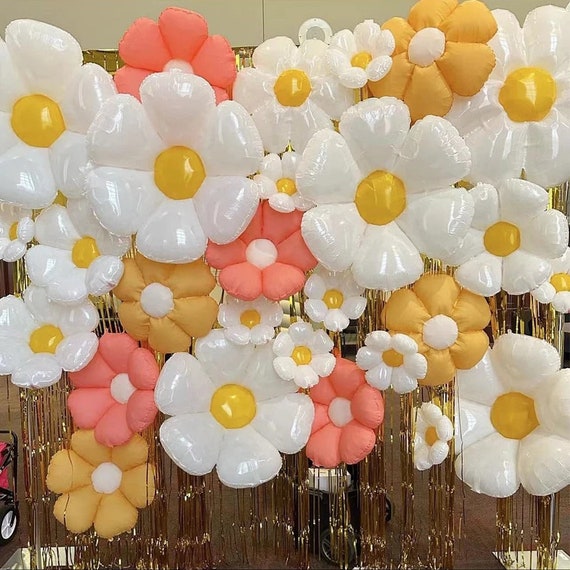 Palloncino Mylar A Tema Fiore Margherita, Decorazioni Per Feste Boho - Foto 10