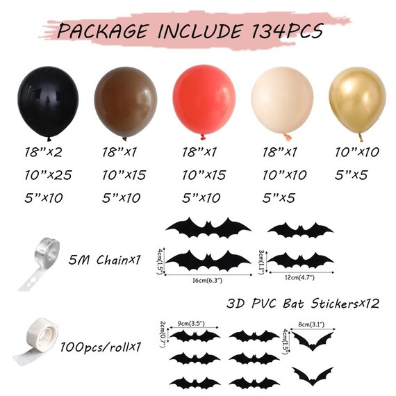 Halloween Deko Set - 26-teilige Luftballon Girlande Mit Geistern