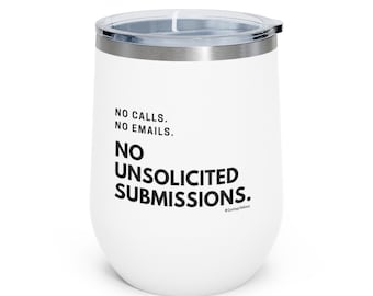 Sin envíos no solicitados Vaso de vino aislado de 12 oz