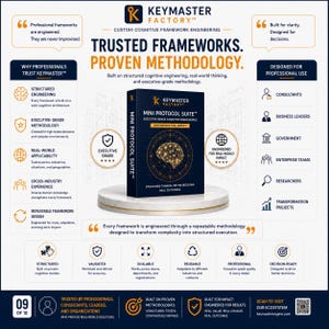 Professional Mini Protocol Suite presentation highlighting structured cognitive engineering, executive-grade methodology, repeatable framework design, validated processes, scalability, and real-world applicability. Built for consultants, business leaders, government organizations, enterprise teams, and researchers.