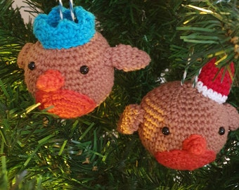 Crochet robin hanging Christmas decoration pattern PDF download | crochet robin pattern | robin crochet pattern