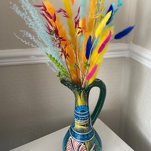 Lindsay | Multi pastel dried flower bouquet. Colorful dried flowers. Bright rainbow flowers. Pink Pampas. Y2k pink room decor Barbie