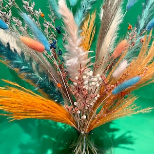 MEDIUM Custom bespoke dried flowers bouquet arrangement. Wedding, 1st birthday, events.     with vase Easter