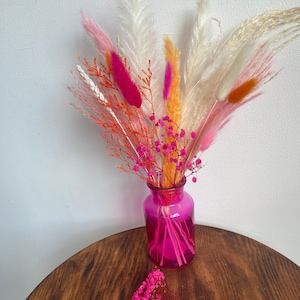 Emily | Orange, cream, pink and rust Dried flower bouquet . Colourful dried arrangement. , y2k room decor, wedding, autumn, fall. Easter