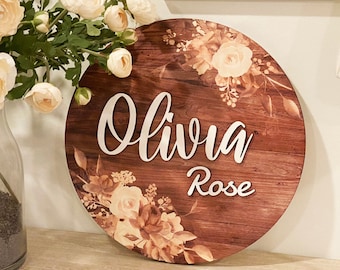 Holz Namensschild, Kinderzimmer Namensschild, personalisiertes Geschenk, Kinderzimmer Wanddekoration, Boho Dekor benutzerdefinierte Baby Geburtstagsgeschenk, neue Mutter Geschenk-Babyparty