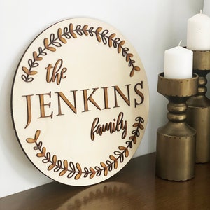 Custom Family Name Wood Sign: Personalized Home Decor