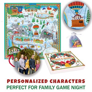 Aangepast bordspel - gepersonaliseerd bordspel voor het gezin - grappig cadeau voor kerst - cadeau familie 2025 - ideeën kerstcadeaus - unieke cadeaus afbeelding 13