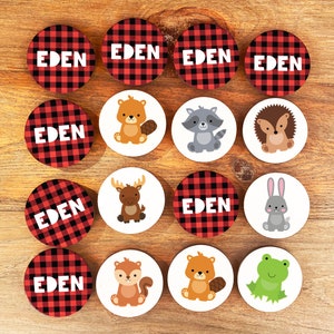 Houten geheugenspel Woodland gepersonaliseerde bijpassende kaarten Houten speelgoed Montessorispellen voor kinderen Gepersonaliseerde verjaardagscadeau Uniek